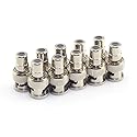 RuiLing 10 Pack RCA Female Plug to BNC Male Jack Adapters Coaxial Connector for CCTV Video