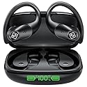 Wireless Earbuds Bluetooth Headphones 96H Playtime LED Display Waterproof Built in Mic Deep Bass Sound Secure Over Ear buds Earhooks for iPhone…