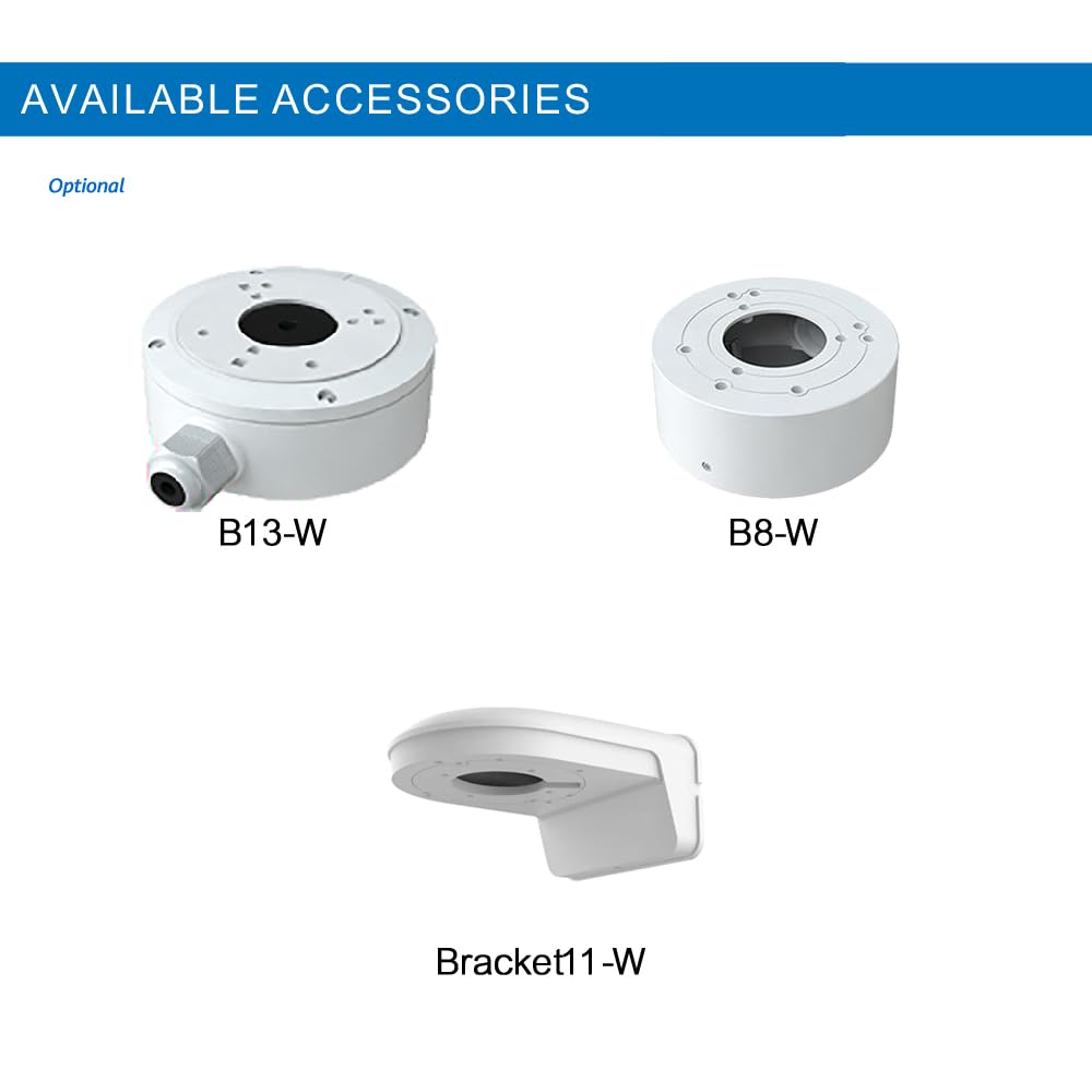 Titanium IP-5IRD4S4C4-28 4 Megapixel Network IR Lite IP Turret Camera, 4MP@20FPS 2.8mm Matrix IR up to 98ft ICR DWDR Built-in Mic 12V DC/PoE IP67