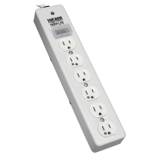 Tripp Lite 6 Outlet Hospital-Grade Surge Protector Power Strip, 15 Foot / 4.57 Meter Cord, Metal Housing, UL 1363, Not for Patient-Care Rooms