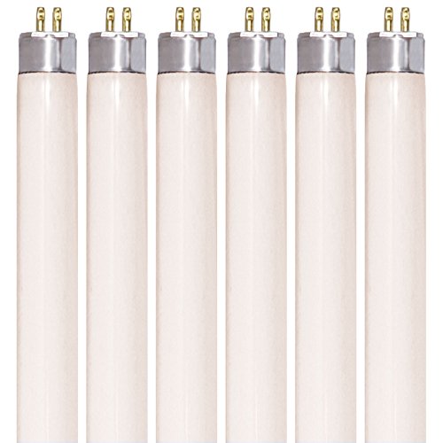 KOR F6T5/CW T5 Fluorescent Tube Bulbs, 6W 9", 4100K Cool White, 6-Pack