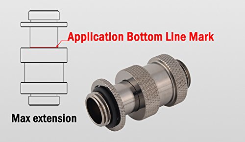 Bitspower Cooled PC Fitting Personal Computer Water Reservoir Sled Tube Compression Rotary Screw Adapter Extender Expansion Parts (BP-BSDG14AALPI)