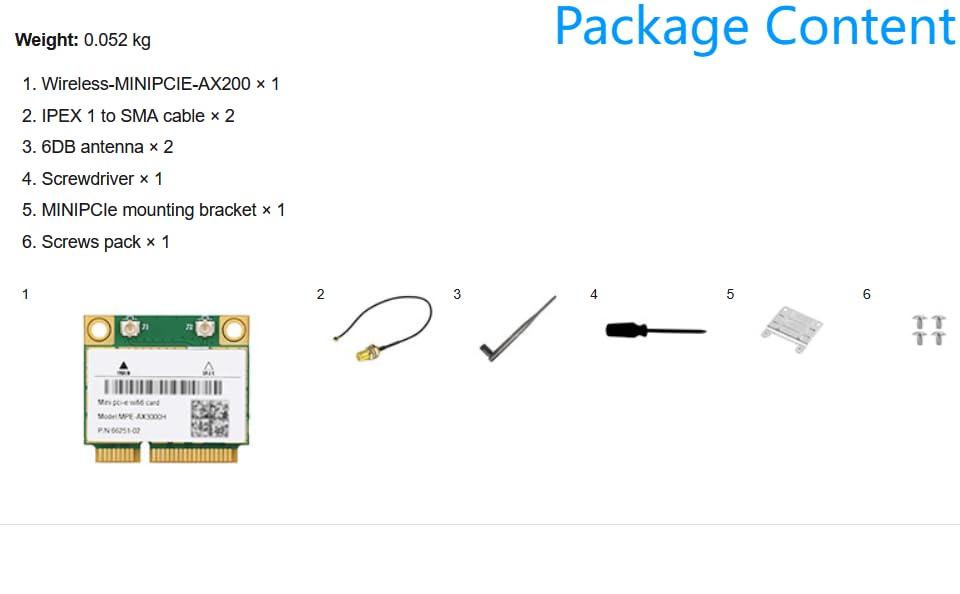 Wireless MINIPCIE AX200 NIC for Linux, Windows 10/11, Gigabit Dual-Band Wi-Fi 6, 802.11AX Standard, Bluetooth 5.2 @XYGStudy