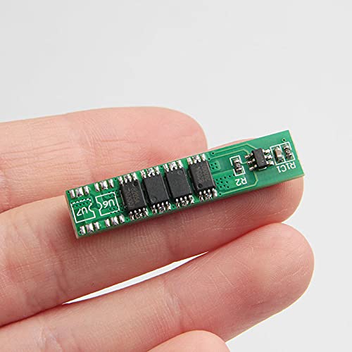 Acxico 5Pcs 1S 3.7V 10A Li-ion Lithium 1X Battery Protection Board 4 MOS Tube BMS PCB DIY