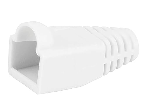 Monoprice [50pcs] RJ-45 Color Coded Strain Relief Boots - White