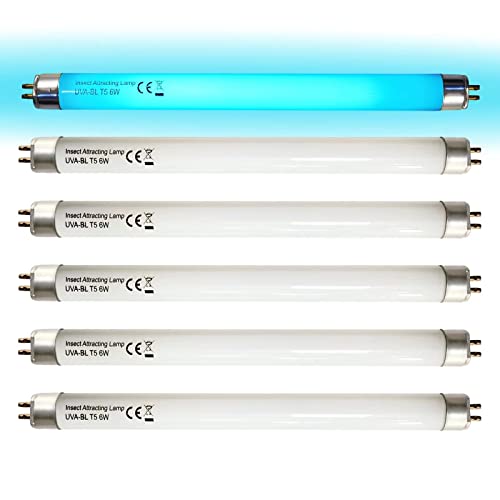 Celiwace 6 Pack UVA-BL T5 6W 32050 F6T5/BL Replacement Bulb Fluorescent Light Tube 6 watt for DynaTrap DT2000XL,DT2000XLP and DT3012, 9 Inches