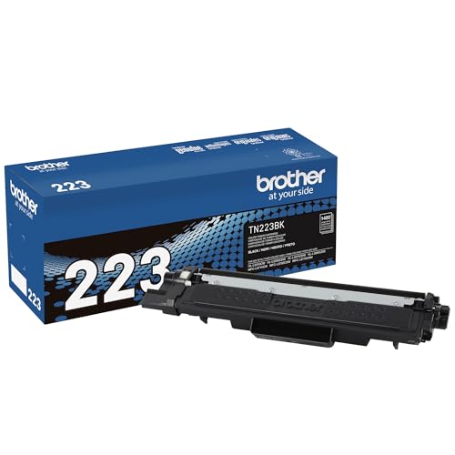 Brother Genuine TN223BK, Standard Yield Toner Cartridge, Replacement Black Toner, Page Yield Up to 1,400 Pages, TN223, Amazon Dash Replenishment