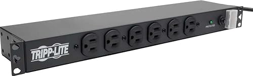 Tripp Lite DRS-1215 14-Outlet Economy Network Server Surge Protector, 1U Rack-Mount, 15 feet Cord, 3000 Joules, AC 120 V - 19 inch rack