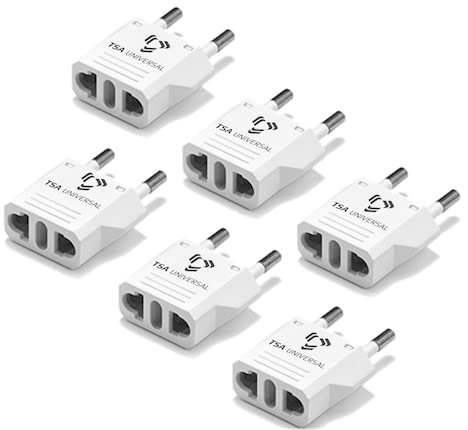 United States to Italy Travel Power Adapter to Connect North American Electrical Plugs to Italian Outlets for Cell Phones, Tablets, eReaders…