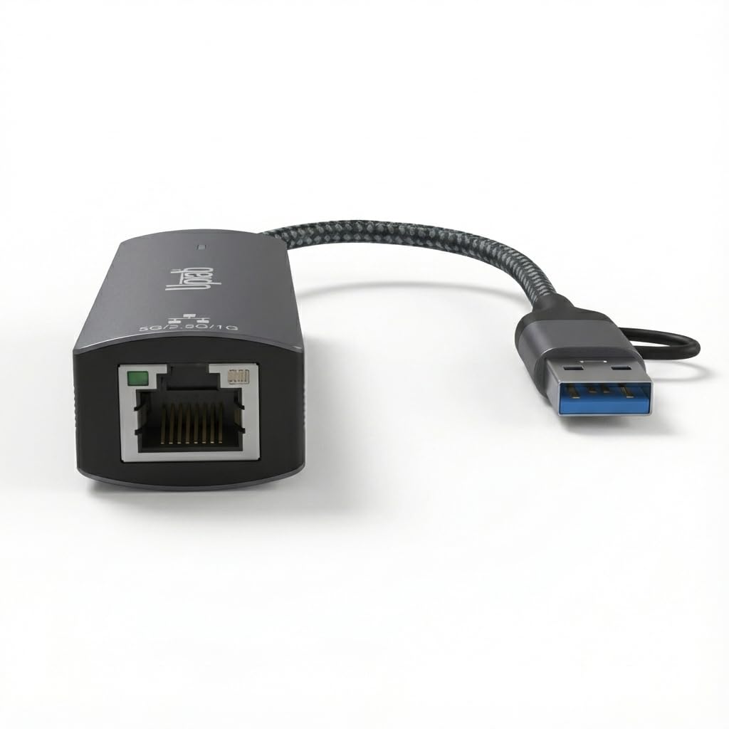UPTab USB-C & USB-A to 5Gbps Ethernet Adapter, USB 3.2 RJ45 Network Adapter with Realtek RTL8157, Plug and Play, Compatible with Windows, macOS