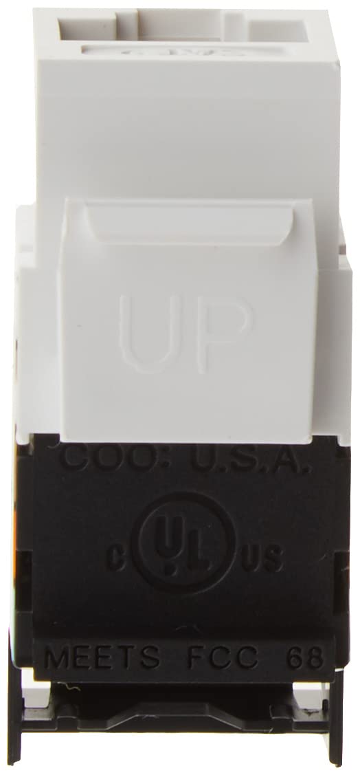 Leviton Category 5 QuickPort Connector, CAT 5, 41108-RW5, White