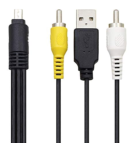 EASWEL AV Audio Video TV Cable USB Charger Cord for Nikon CoolPix P80 P90 Camera