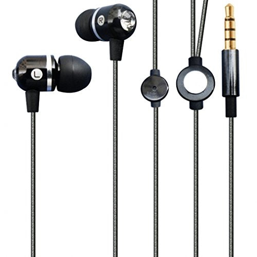 Premium Sound Quality Jewellery Style Wired Headset Earbuds Microphone for Microsoft Surface, Pro 2, 3 - Verizon Ellipsis 7, 8 - LG G Pad 7.0, 8.0…