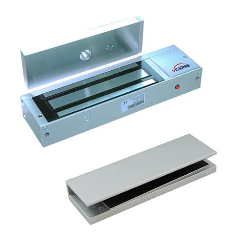Visionis FPC-5226 1200 lbs Indoor Electromagnetic Lock with 1200 lbs U Bracket for Glass Door