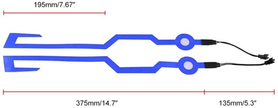You Glow Girl Helmet EL Light Bar, LED Sticker Light Night Riding Signal for Motorcycle Bike Helmet (Blue)