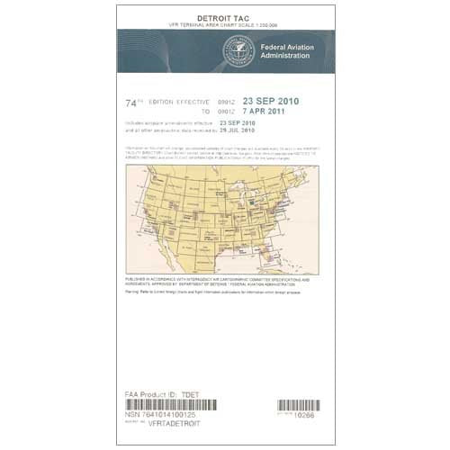 FAA Chart: VFR TAC Detroit TDET (Current Edition)