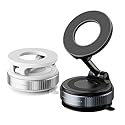 Magnetic Car Phone Holder with Suction Cup Mount - Foldable Phone Stand for Dashboard & Windshield, Compatible with All Smartphones