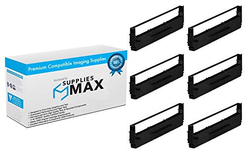SuppliesMAX Compatible Replacement for Porelon 11503-US Black Printer Ribbons (6/PK) - Replacement to 7753 / ERC-19BK