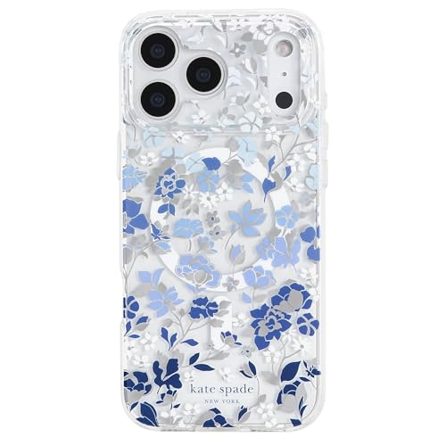 kate spade new york iPhone 17 Pro Max Case - Flowerbed Blue Gems