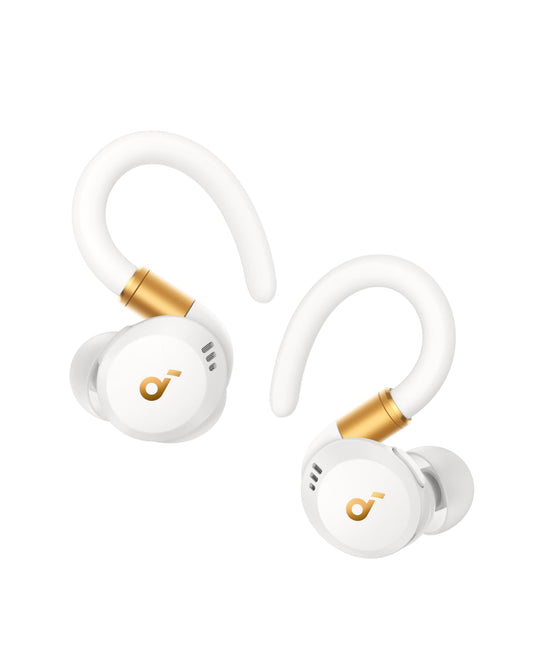 Soundcore (Renewed) Sport X20 by Anker, True-Wireless Workout Earbuds, Rotatable and Extendable Ear Hooks, Noise Cancelling, Deep Bass, IP68