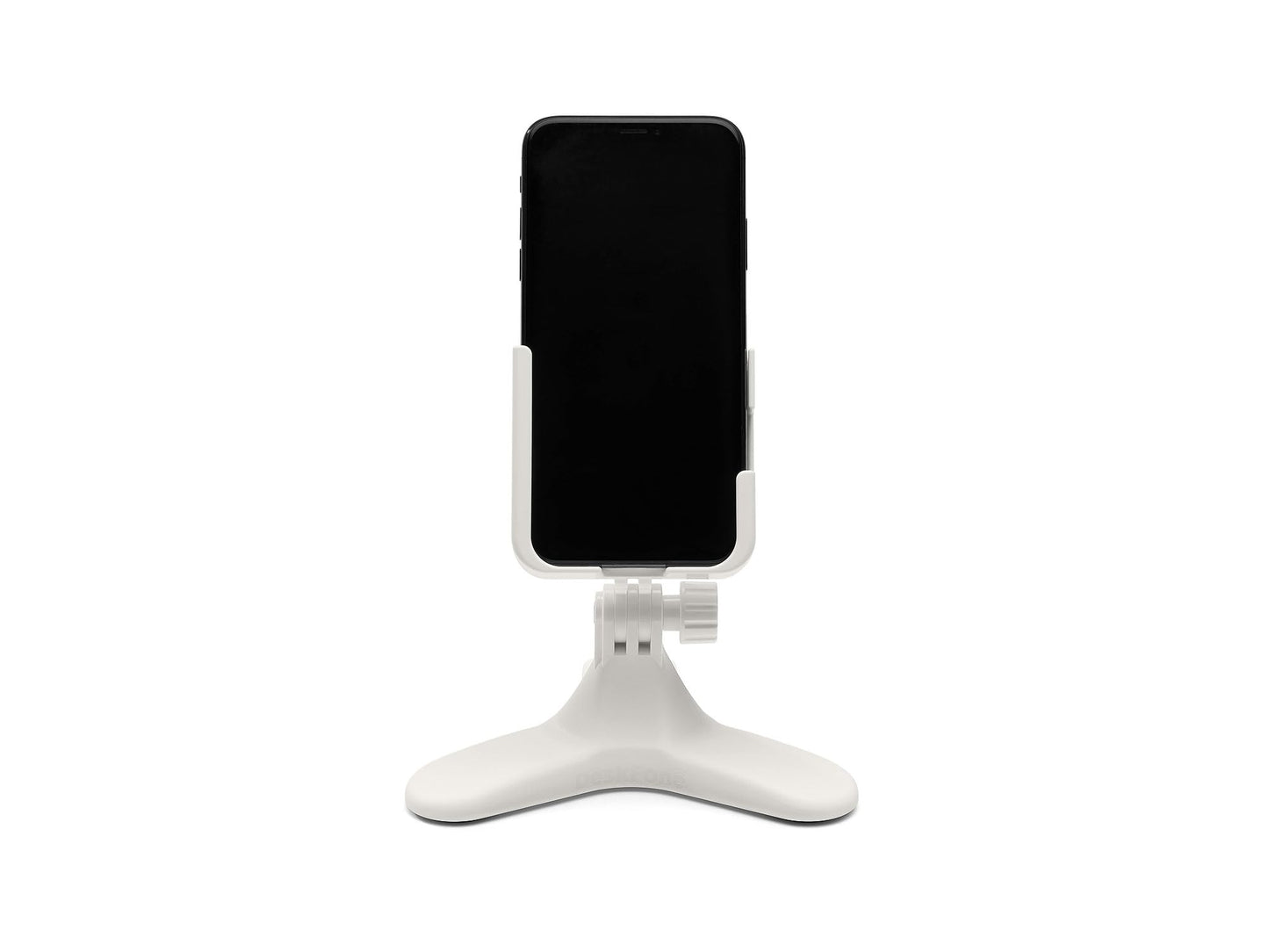 WeatherTech DeskFone Two View in White - Adjustable, Universal Cell Phone Holder Mount Stand for Desk, Counter, Table - Tripod Design for iPhone