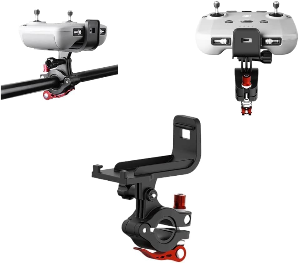 BTG DJI RC N1 N2 N3 Remote Control Holder on Bicycle Bike Mount of DJI Flip/NEO/Air 3 3S 2S/Mavic 3/ Mini 4 3 Pro Compatible with Action 4 3 Insta360