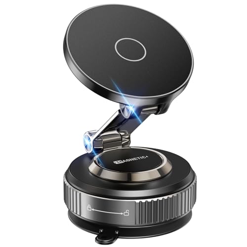 Magnetic Phone Holder for Car 2026 Heavy Duty Model 360° Adjustable Vacuum Suction Car Magsafe Phone Mount Cell Phone Holders for Your Car for iPhone