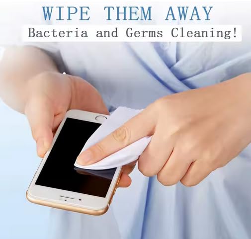 10 Pack Microfiber Lens Cleaning Cloth, 6x7 Lint Free Cloth for Eyeglasses, Camera Lens, Cell Phones, LCD Screens, Computers, CD DVD, Eyeglasses