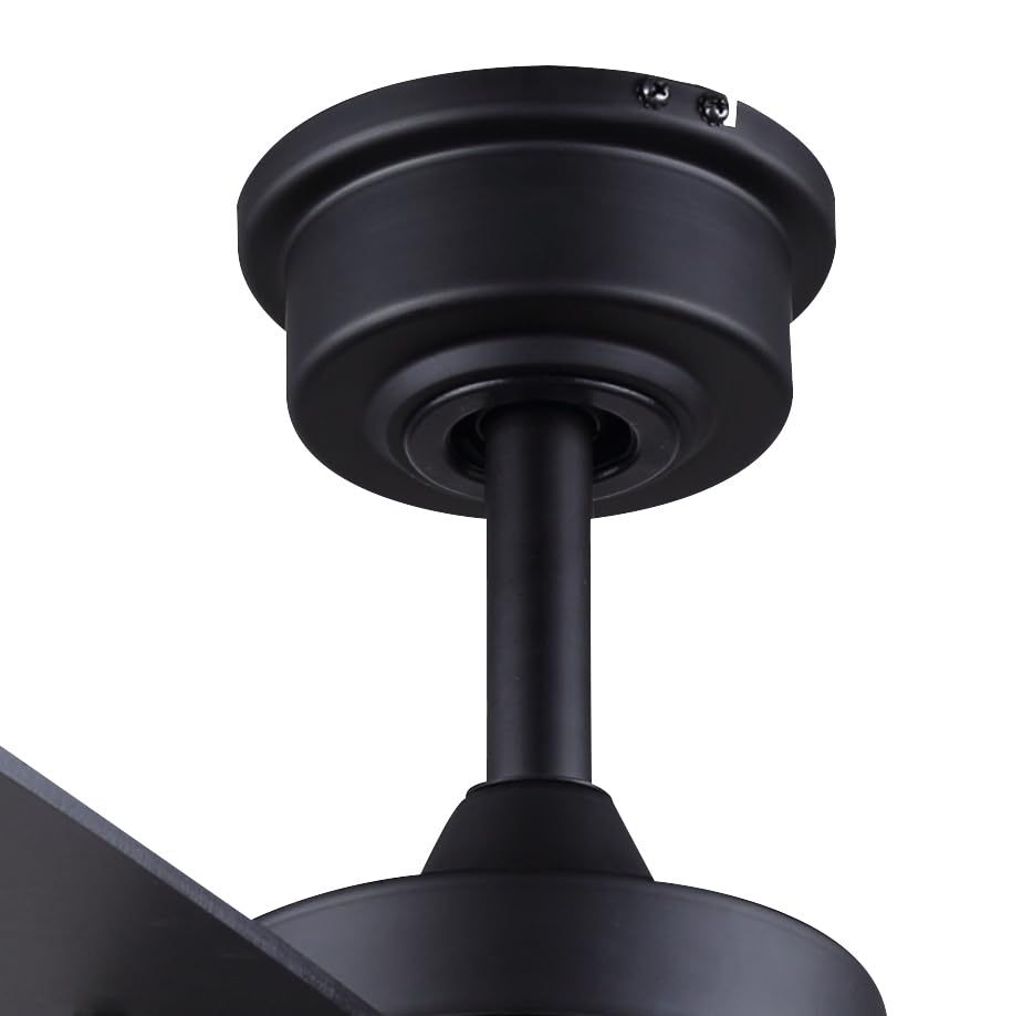 Canarm Attley Matte Black 42" Ceiling Fan - Contemporary Style with 3 MDF Blades, Efficient Downrod Mount, Pull Chains, Bulbs Included