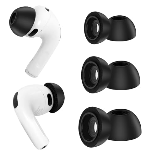 Replacement Ear Tips for AirPods Pro 3 (2025), Soft Memory Foam Eartips for AirPods Pro 3rd Generation, No Silicone Pressure, Anti-Slip Design, Fits