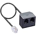 RJ9 Telephone Training Y Splitter Compatible for Headset or Handset for Norstar, Nortel Meridican, Avaya, Ashtra, Cisco,Mitel, Polycom, Plantronics