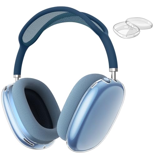 Fintie Case Cover for AirPods Max 2 (2026) and AirPods Max 1 (2024/2020) Headphone, Soft TPU Clear Anti-Scratch Protective Cover, Transparent