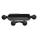 LXQTAO Car Phone Holder - Silver Tone Telescoping Phone Stand for Car Vent, Gravity-Based Mini Cartoon Car Phone Bracket, Unfolding Car Phone Mount