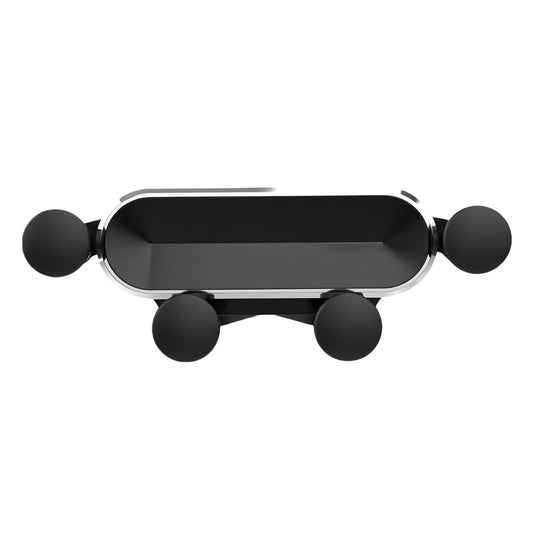 LXQTAO Car Phone Holder - Silver Tone Telescoping Phone Stand for Car Vent, Gravity-Based Mini Cartoon Car Phone Bracket, Unfolding Car Phone Mount