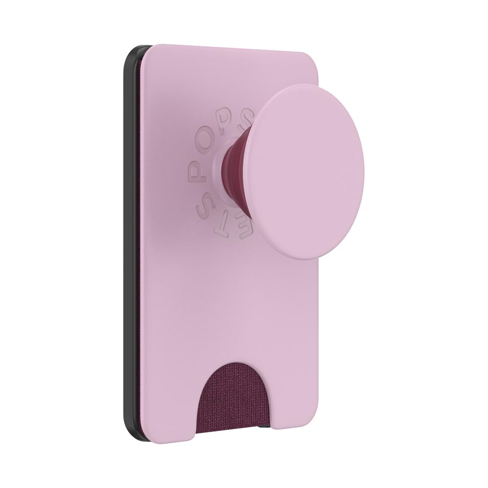 PopSockets Phone Wallet for MagSafe, Phone Card Holder with Grip, Pink - Blush Pink
