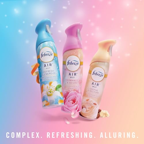 Febreze Air Mist Freshener Spray, Odor-Fighting Room Spray for Home, Bathroom & Kitchen, 3 Scents, 8.8oz Each, 3-Pack Aerosol Cans