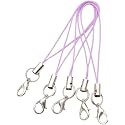 20pcs Purple Mobile Phone Rope Strap Charm Lariat Lanyard with Lobster Clasp Cords for Cellphone/USB Drive/Keychain/DIY Jewelry Accessories Cell
