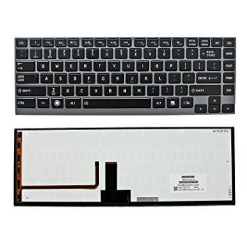 ndliulei New Laptop Keyboard (with Frame & Backlit) Replacement for Toshiba Satellite U840 U840t U840W U845 U845T U845W U800W U940 U945, US Layout