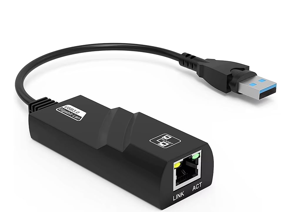 USB 3.0 Gigabit Ethernet Network Adapter, Compact Design, 1000 Mbps, Backward Compatible