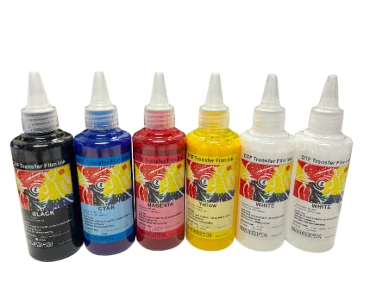 100ml Ink Bottle DTF Inks - Direct to Film Ink for DTF Printing Transfers for Epson Printers (6 Colors Combo)
