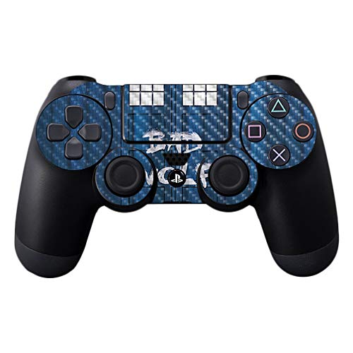 MightySkins Carbon Fiber Skin for Sony PS4 Controller - Time Lord Box | Protective, Durable Textured Carbon Fiber Finish | Easy to Apply, Remove,