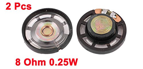 uxcell 2Pcs 8 Ohm 0.25W 27mm Dia External Magnet Mini Loudspeaker Horn