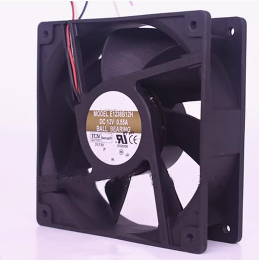 E1238B12H 120X120X38MM 12CM 12V 0.55A 3-Wire Cooling Fan