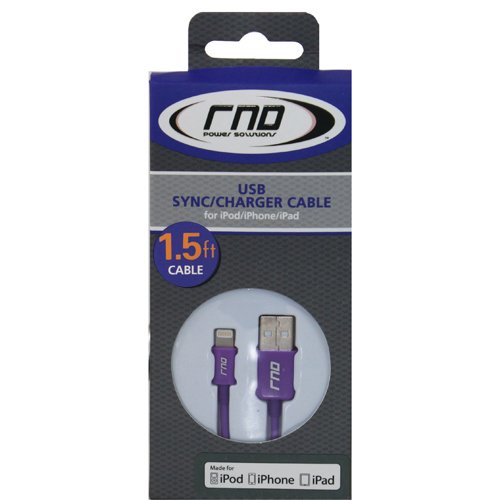 RND Power Solutions Power Solutions Apple Certified Lightning to USB 1.5Ft Cable for Iphone (XS, Max, XR, X, 8, Plus, 7, Plus, 6, Plus, 6S, Plus)…