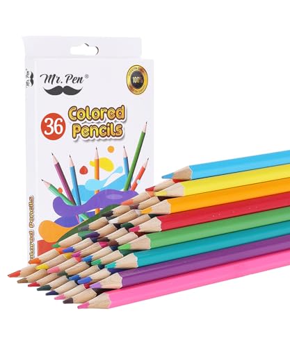 Mr. Pen- Colored Pencils for Kids, 36 Pack, Soft Core Pre-Sharpened