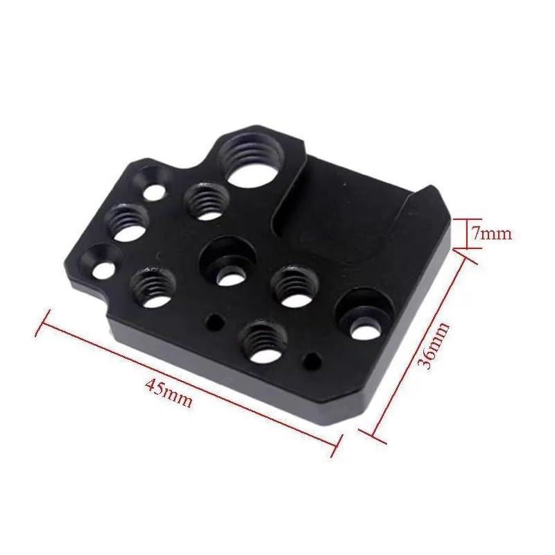ThtRht Gimbal Stabilizer Side Extension Plate with Cold Shoe 3/8'' 1/4'' Thread Screw Mount Plate Adapter for DJI Ronin RS 3 Mini RS 4 Pro RSC2 DSLR