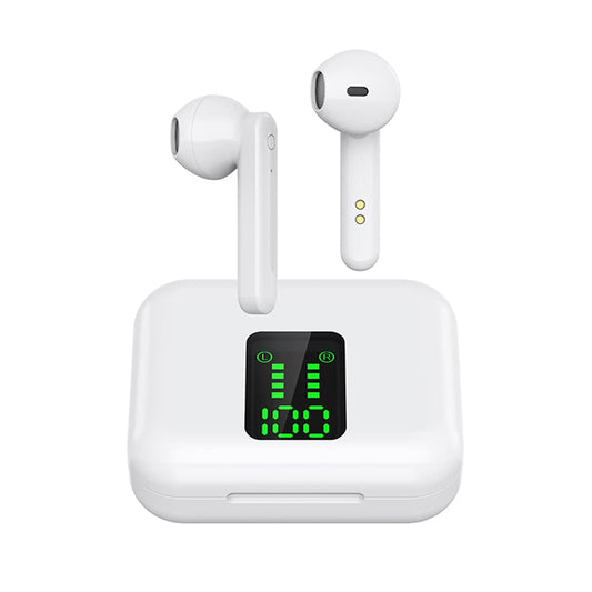 eDealz Fully Wireless Bluetooth 5.0 Rechargeable iPX5 Water & Sweat Proof Earbud Headphones w Microphone, Touch Controls, Smart LCD Charging Case…