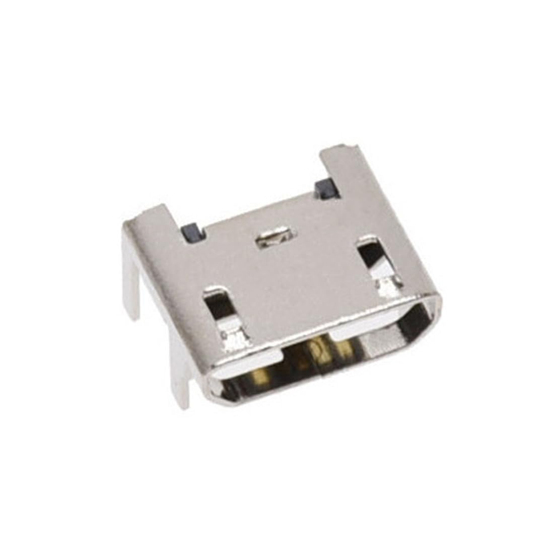 bnafes 20PCS Micro USB Female Socket Connector Jack Port, 5-Pin DIP 180 Degree, Repair Replacement Adapter