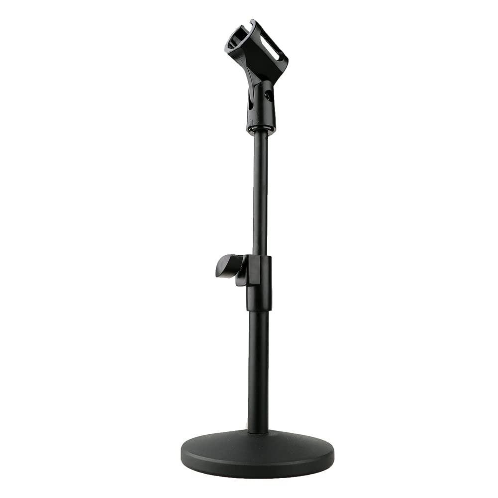 ZRAMO Desk Top Adjustable Stand for Retro Microphone Large Size Microphone, come with Two Clip (not Including any Mics)
