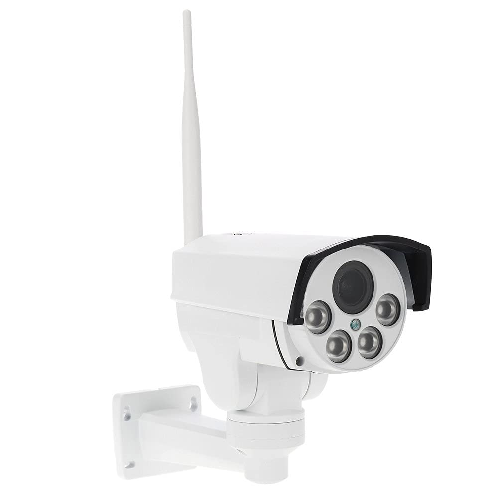 HD 1080P PTZ Outdoor Security Wireless WiFi IP Camera 5X Zoom 2.7-13.5mm Varifocal Lens IR Cut Built-in Micro SD Card Slot Remote Viewing Motion
